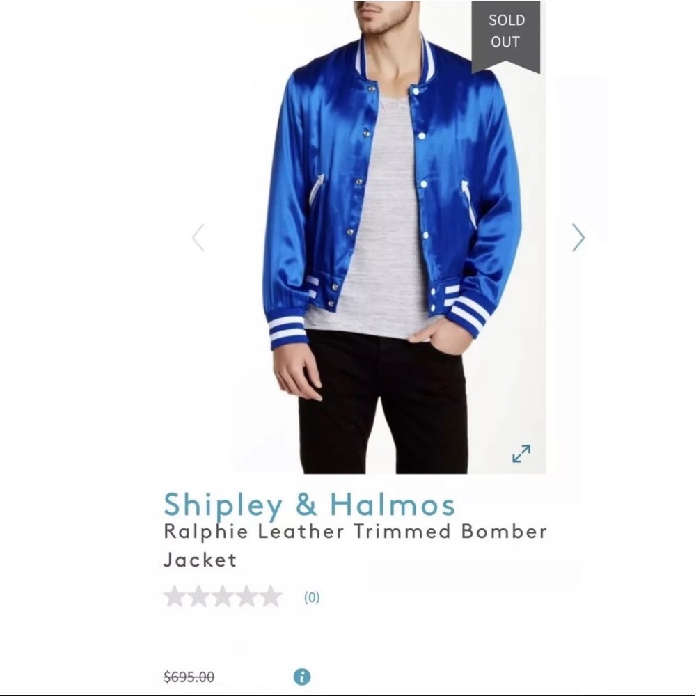 Shipley Halmos leather trim varsity Jacket - Picture 8 of 8